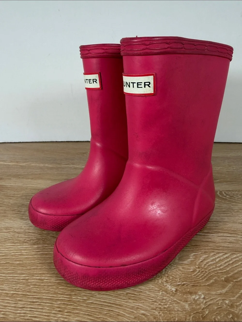 Hunter Kids Bright Pink Waterproof Rain Boots
